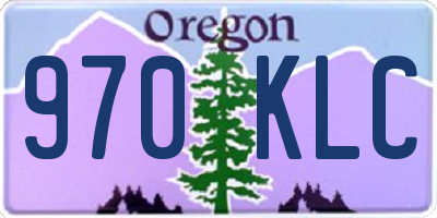 OR license plate 970KLC
