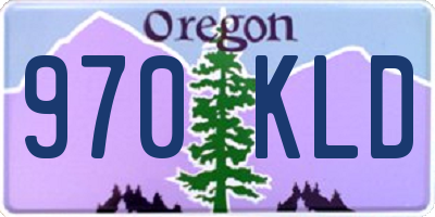 OR license plate 970KLD