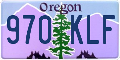 OR license plate 970KLF