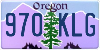 OR license plate 970KLG