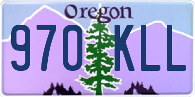 OR license plate 970KLL