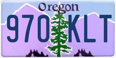 OR license plate 970KLT
