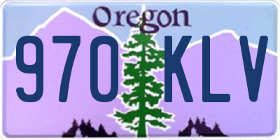 OR license plate 970KLV