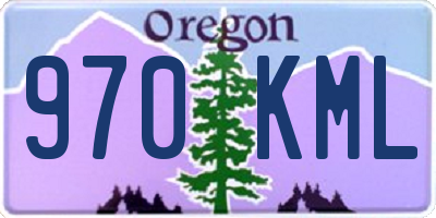 OR license plate 970KML