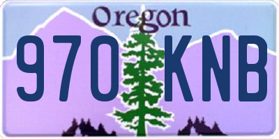 OR license plate 970KNB