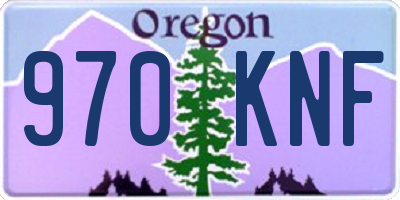OR license plate 970KNF