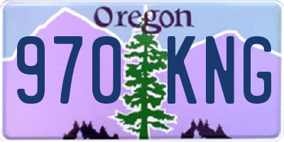OR license plate 970KNG