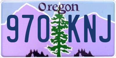 OR license plate 970KNJ