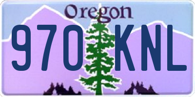OR license plate 970KNL