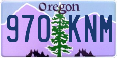 OR license plate 970KNM