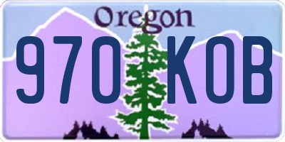 OR license plate 970KOB