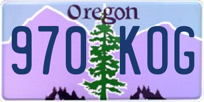 OR license plate 970KOG