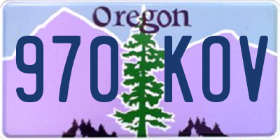 OR license plate 970KOV