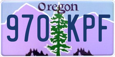 OR license plate 970KPF