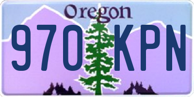 OR license plate 970KPN