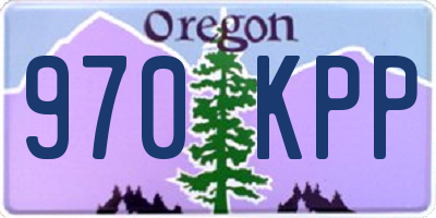 OR license plate 970KPP