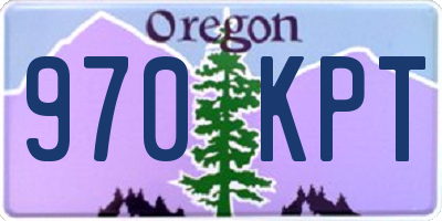 OR license plate 970KPT