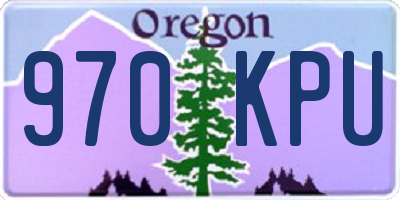 OR license plate 970KPU