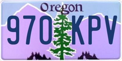 OR license plate 970KPV