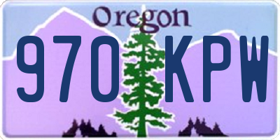 OR license plate 970KPW