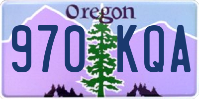 OR license plate 970KQA