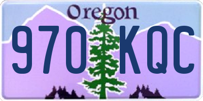 OR license plate 970KQC