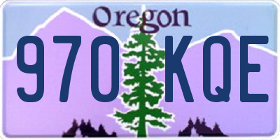 OR license plate 970KQE