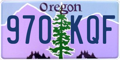 OR license plate 970KQF