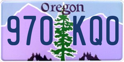 OR license plate 970KQO