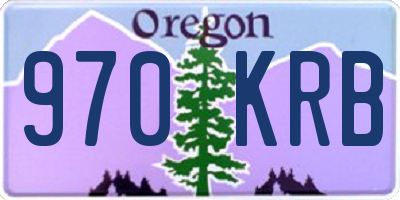 OR license plate 970KRB
