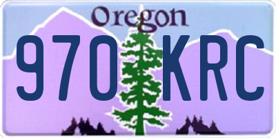 OR license plate 970KRC