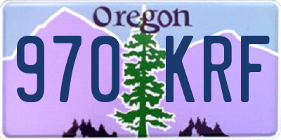 OR license plate 970KRF