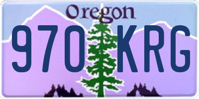 OR license plate 970KRG
