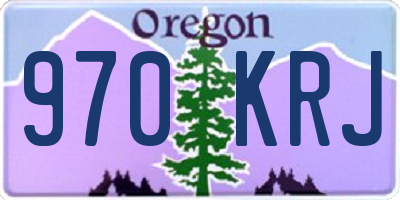 OR license plate 970KRJ