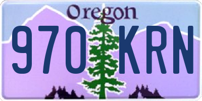 OR license plate 970KRN