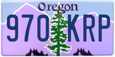 OR license plate 970KRP