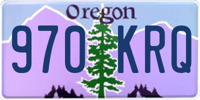 OR license plate 970KRQ