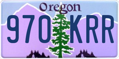 OR license plate 970KRR