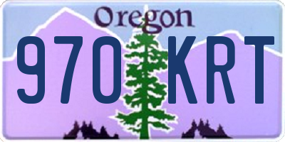 OR license plate 970KRT
