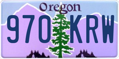 OR license plate 970KRW