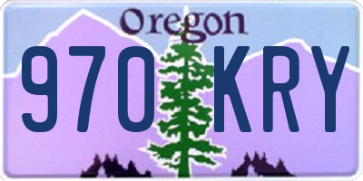 OR license plate 970KRY