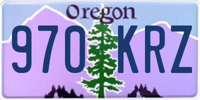 OR license plate 970KRZ