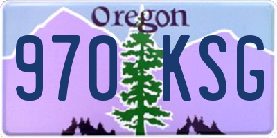 OR license plate 970KSG