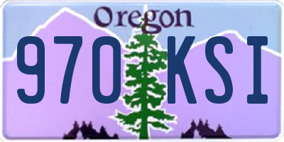 OR license plate 970KSI