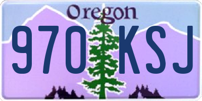 OR license plate 970KSJ