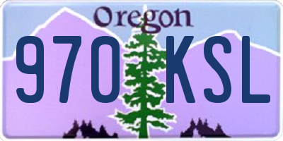 OR license plate 970KSL