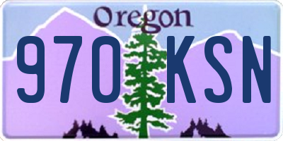 OR license plate 970KSN