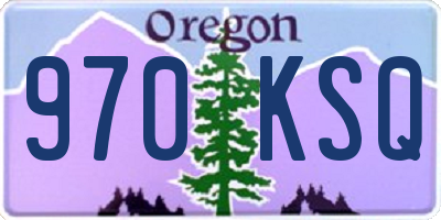 OR license plate 970KSQ