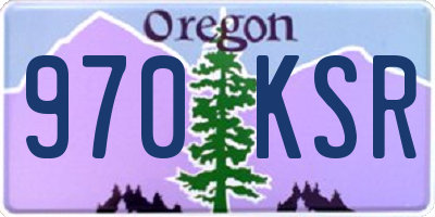 OR license plate 970KSR