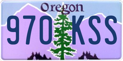 OR license plate 970KSS